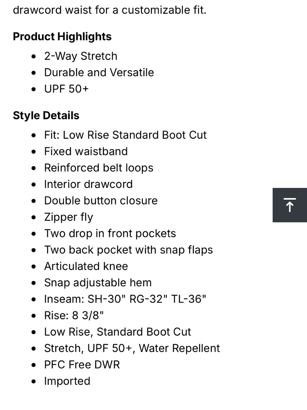 Prana Halle Pants - 8 Tall - Picture 8 of 8